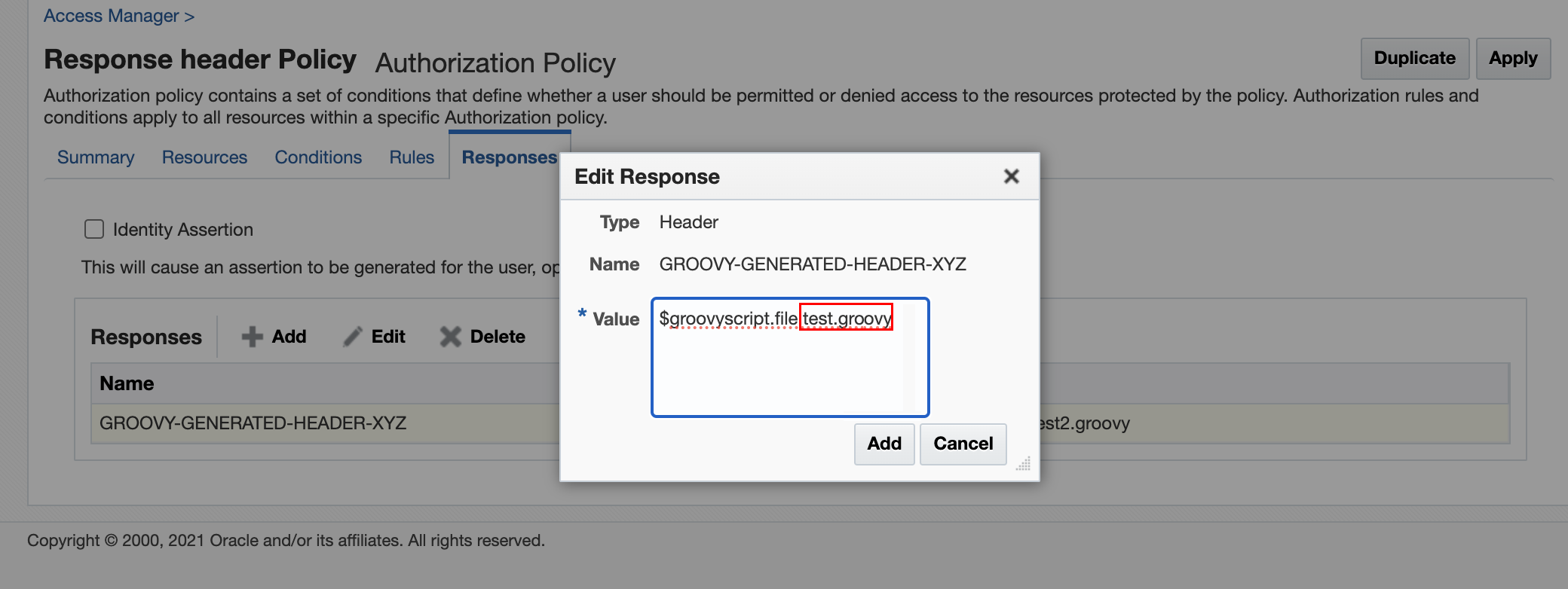 Add Response Header