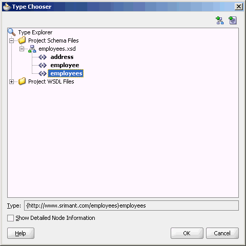 Type Chooser Dialog
