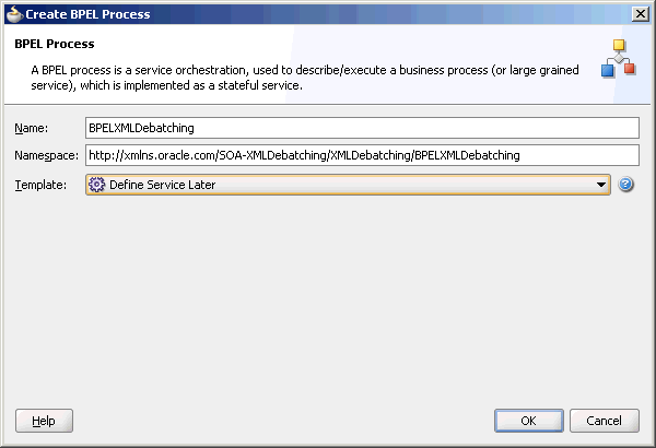Create BPEL Process - BPEL Process Page Create BPEL Process - BPEL Process Page