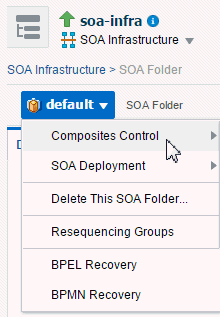 SOA Folder menu SOA Folder menu