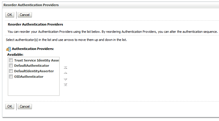 Description of wlconsole-providers-reorder.png follows Description of wlconsole-providers-reorder.png follows