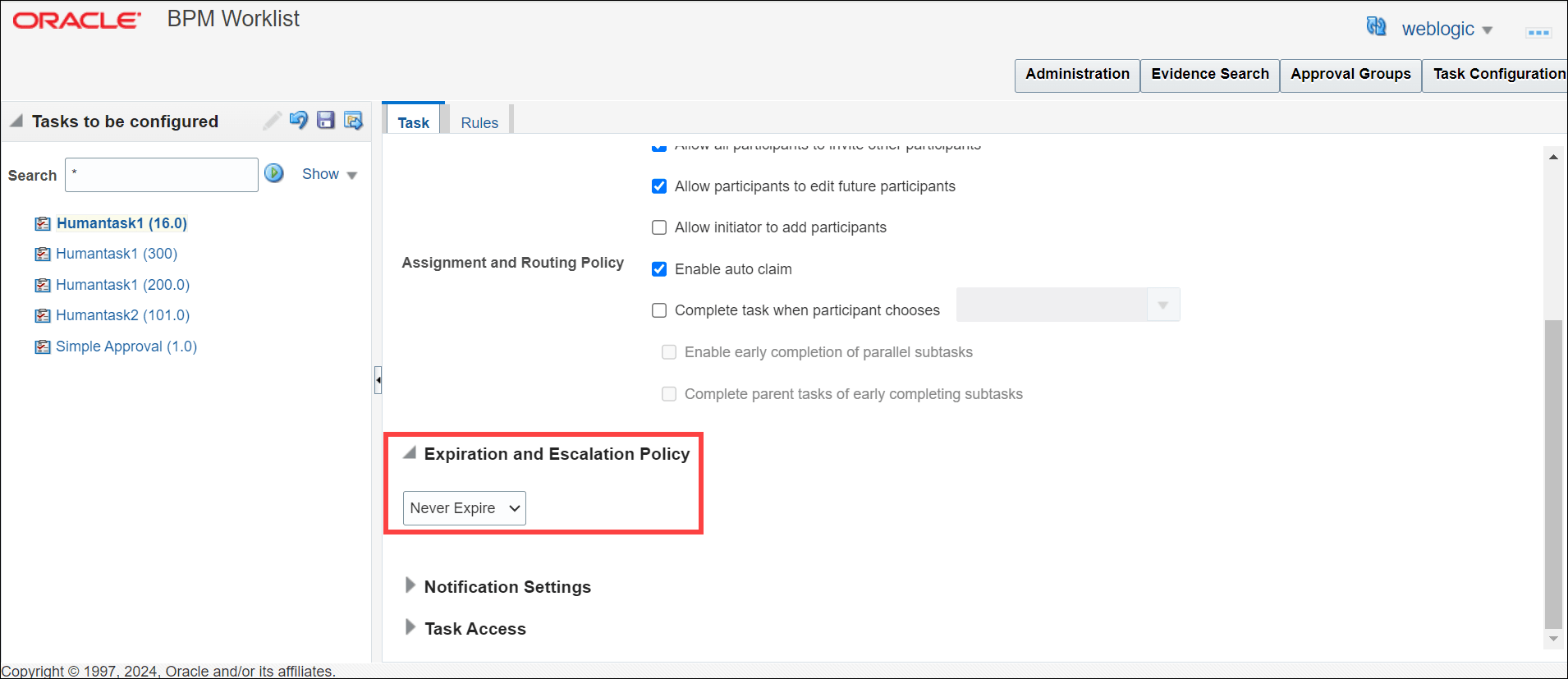 Description of expiration-escalation-policy.png follows Description of expiration-escalation-policy.png follows