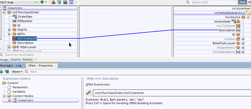 Description of xslt-xpath-properties.gif follows