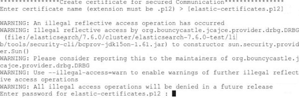 Certificate password