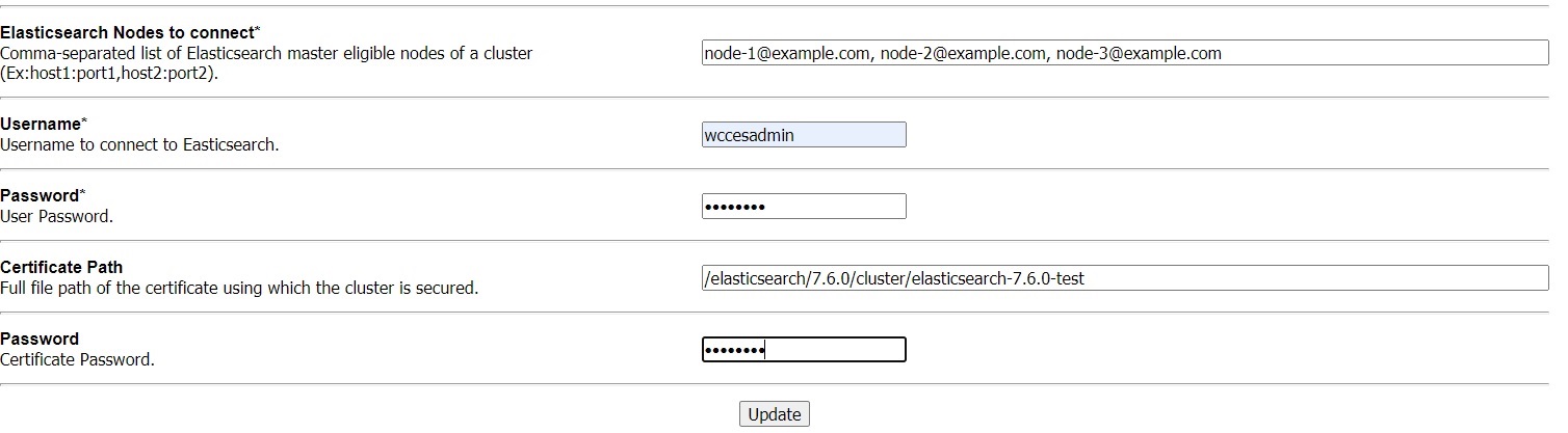 Elasticsearch configuration details