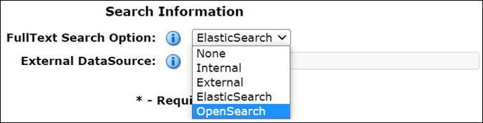 Search option