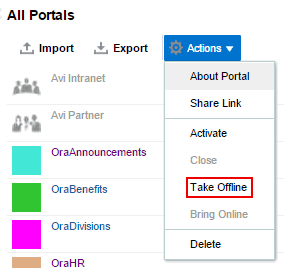 Taking a Portal Offline
