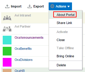 Viewing Information About a Portal