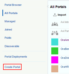 Creating a New Portal