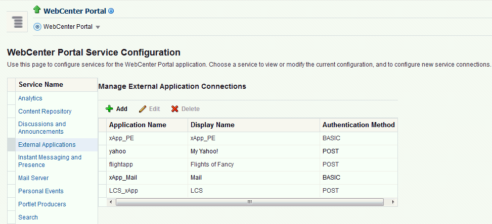 Configuring External Applications