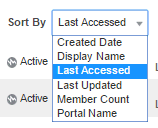 Sorting the Portals Listing