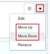 Component Toolbar: Actions Menu