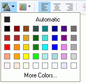 RTE text color drop-down menu