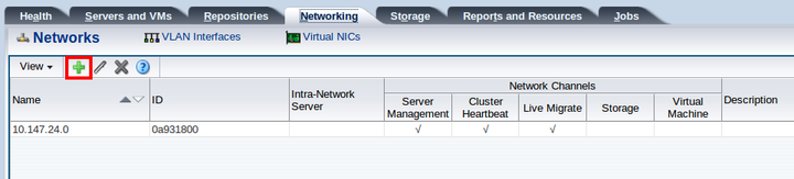 This figure shows the Networks tab displayed.