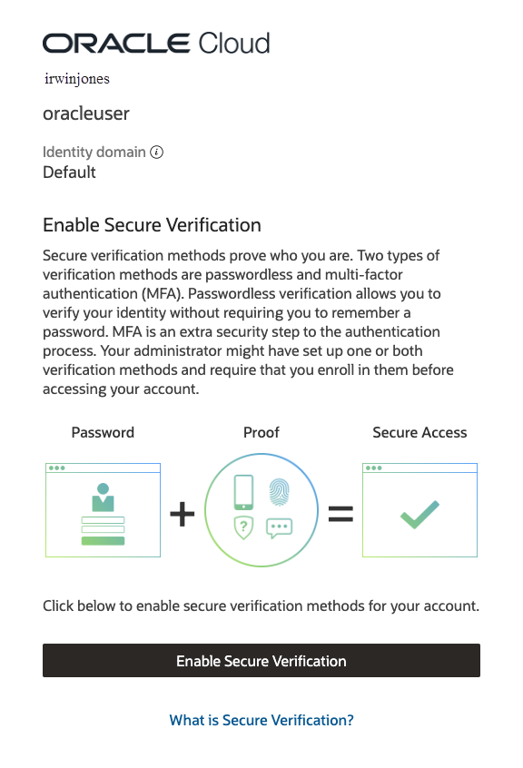 Click to expand Screenshot showing the MFA enrollment screen.