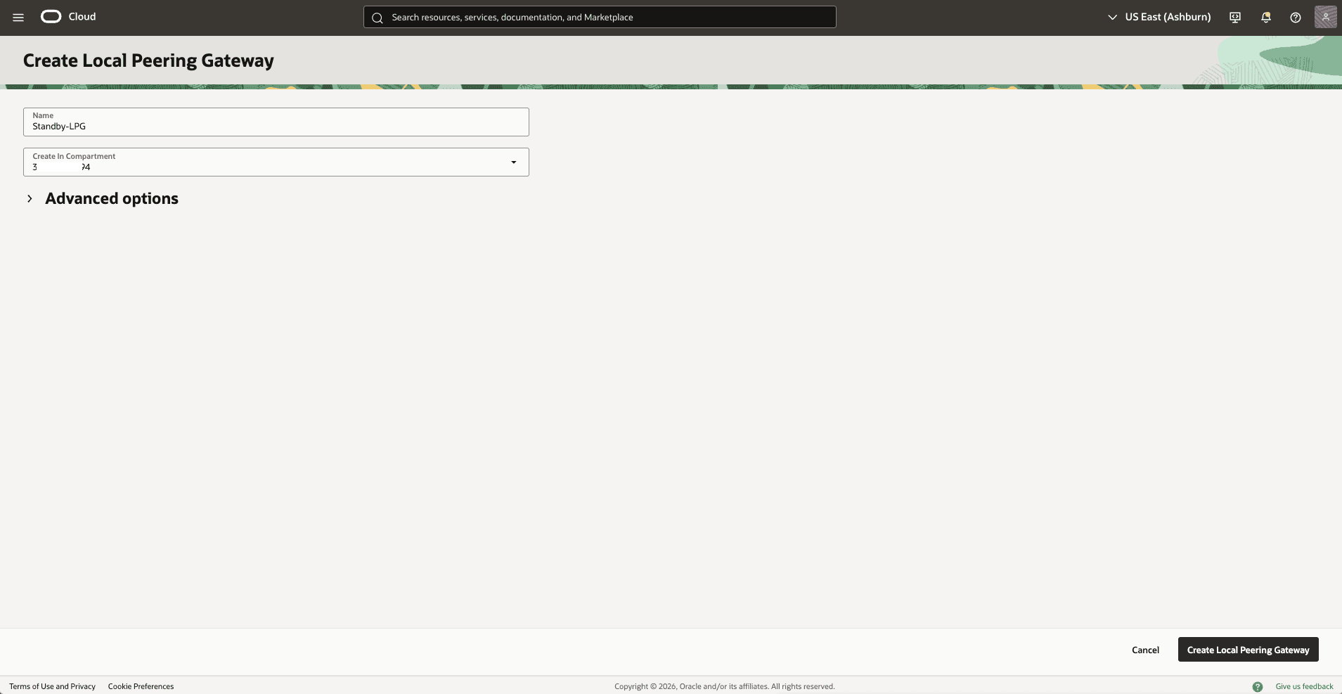 This screenshot shows how to configure the network in the primary zone.
