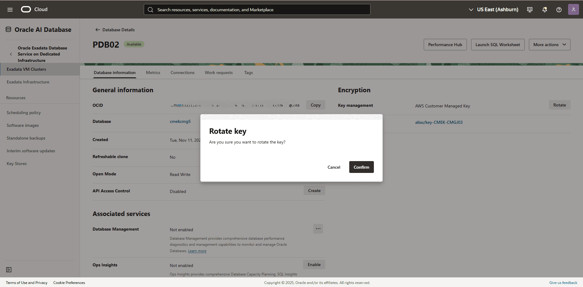 This screenshot shows how to rotate a key.
