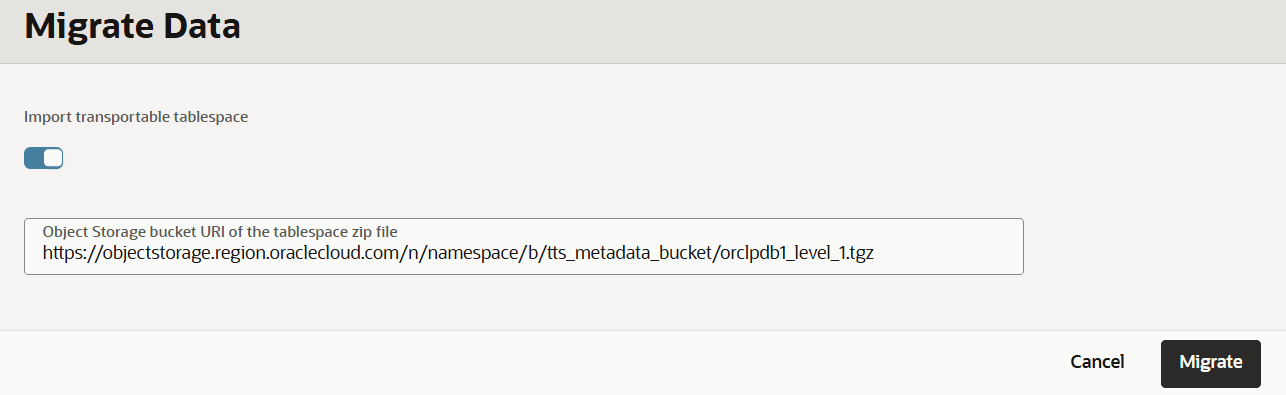 Description of adbs_transportable_tablespace_incremental.png follows Description of adbs_transportable_tablespace_incremental.png follows
