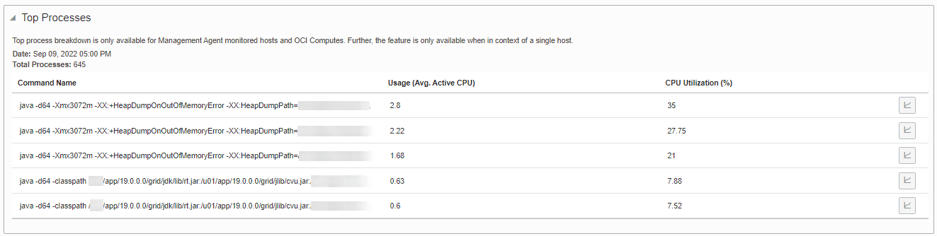 Image shows the Top Processes table for hosts. Image shows the Top Processes table for hosts.